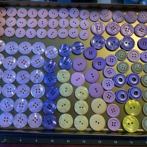 Assorted Lot of Purple, Pink and Yellow Buttons